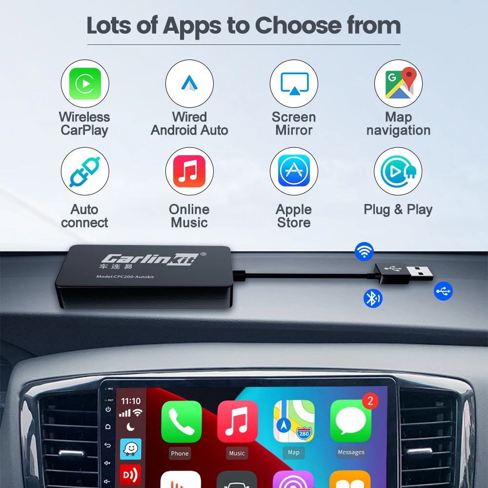 CarlinKit  ī÷ , ȵ̵ ڵ USB ,  ̷ũ, ø, Ʃ, IOS,  Ƽ̵ ÷̾