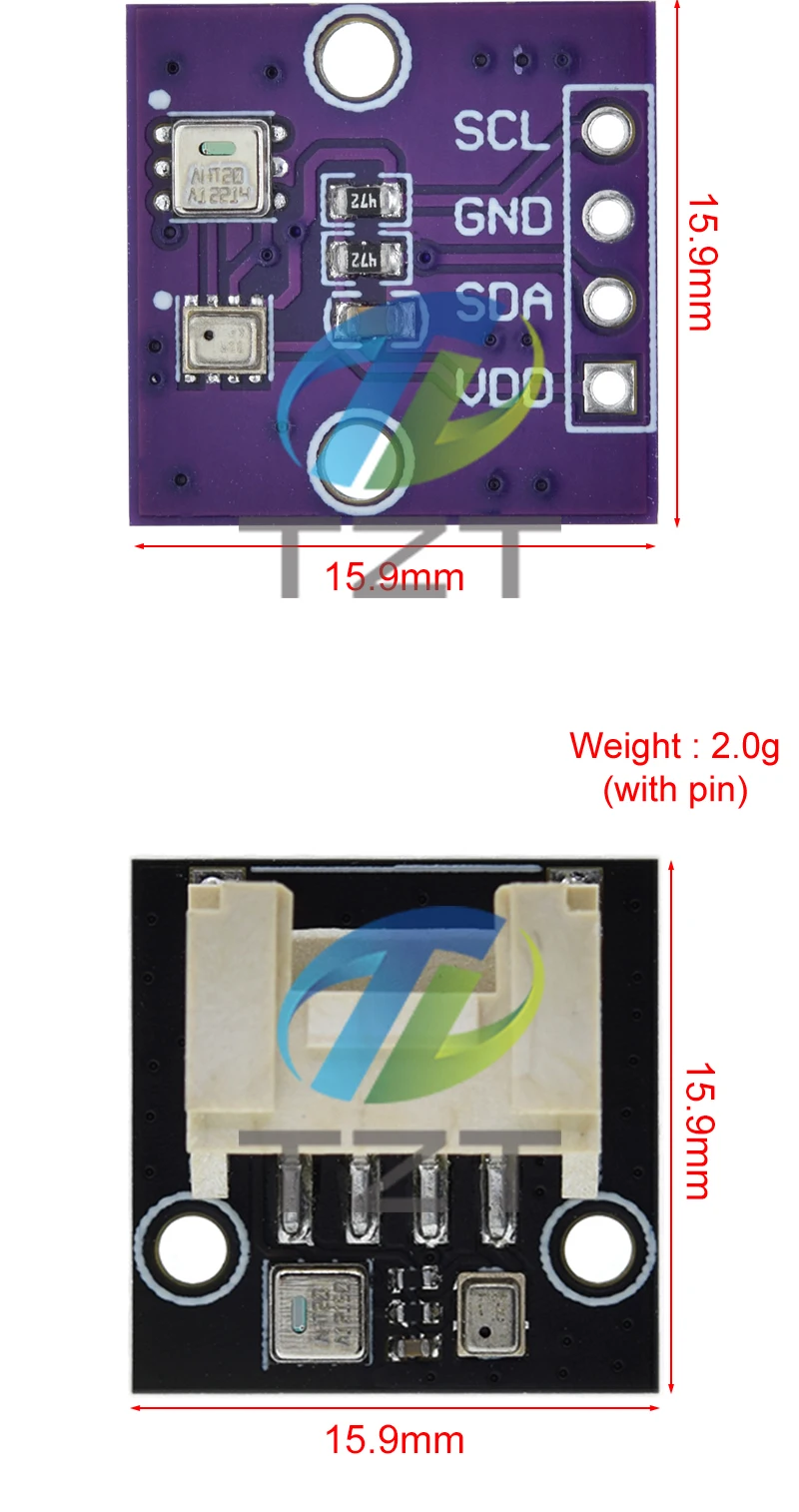 TZT 1/3PCS AHT20 + BMP280 Temperatur Feuchtigkeit und Luftdruck Sensoren Modul Hochpräzise Für Arduino – Detail 3