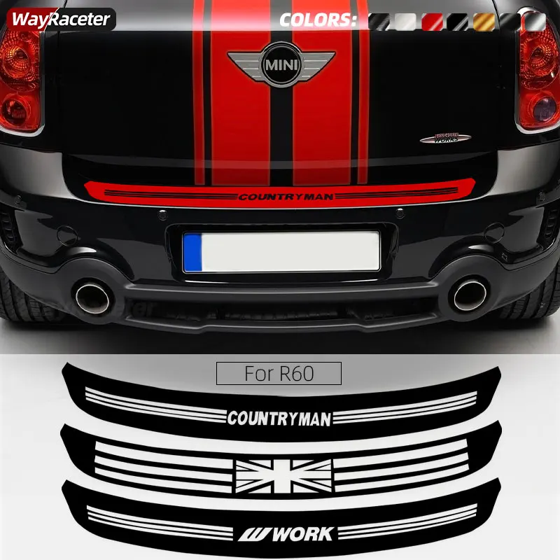 Mini Countryman R60 Sticker Car-Rear-Bumper-Trunk-Decoration-Decal-Load-Edge-Protector-Guard ...