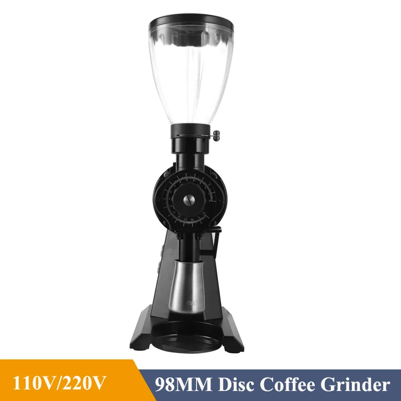 EK43S 98MM Espresso Coffee Grinder Stainless Steel Titanium Plated Flat Burrs 1L Bean Hopper 1000W Coffee Bean Mill Grinder 5