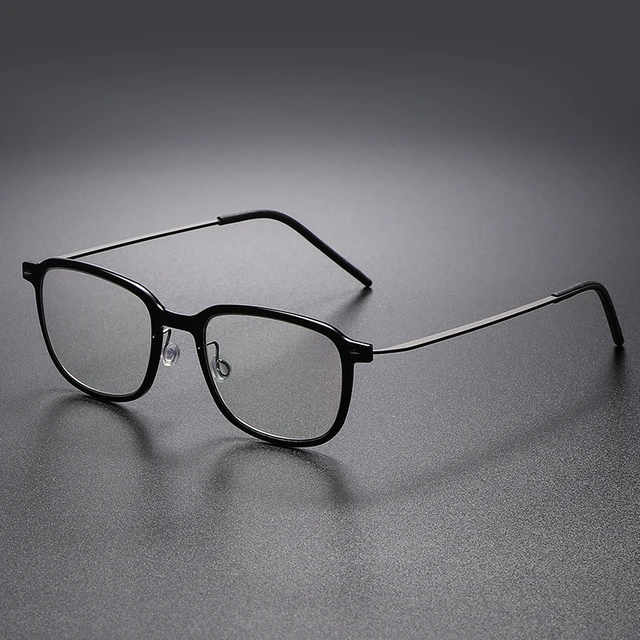 Round Men's Glasses Frame Titanium Acetate Eyeglasses Myopia
