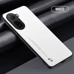 Leather Shockproof Phone Case with Camera Protection and Soft Silicone Bumper for Poco C81 Pro (White)