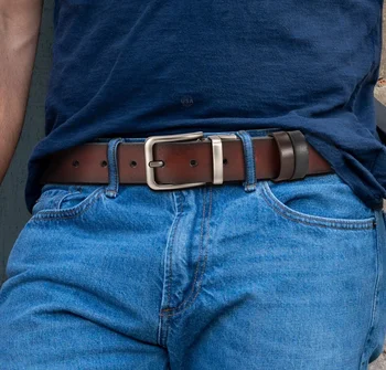 Cintura da uomo in pelle con fibbia automatica fibbia ad ardiglione cinturino in vera pelle maschile di alta qualità jeans di lusso per uomo uomo accessori 1