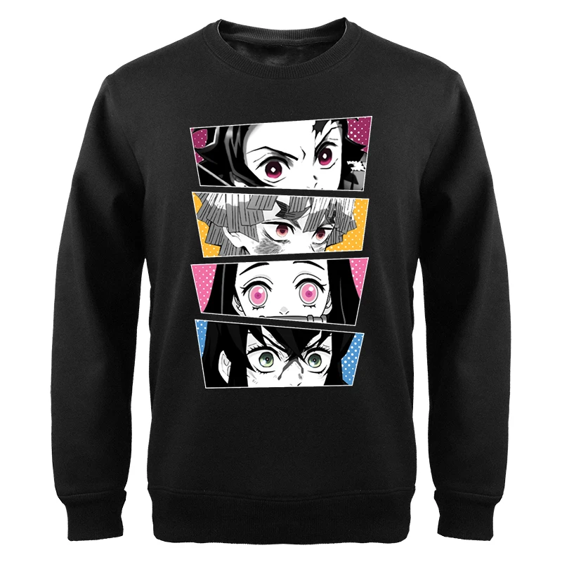 

Demon Slayer Anime Hoodies Men/women Tanjirou Manga Kimetsu No Yaiba Graphic Sweatshirt Crewneck Fashion Hoody Moletom