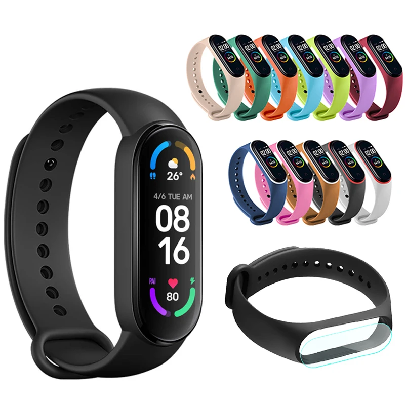 

Strap For Xiaomi Mi Smart Band 6 5/4 3 Watchband Bracelet Replacement Sport Wrist Color TPU band strap For xiaomi mi band strap
