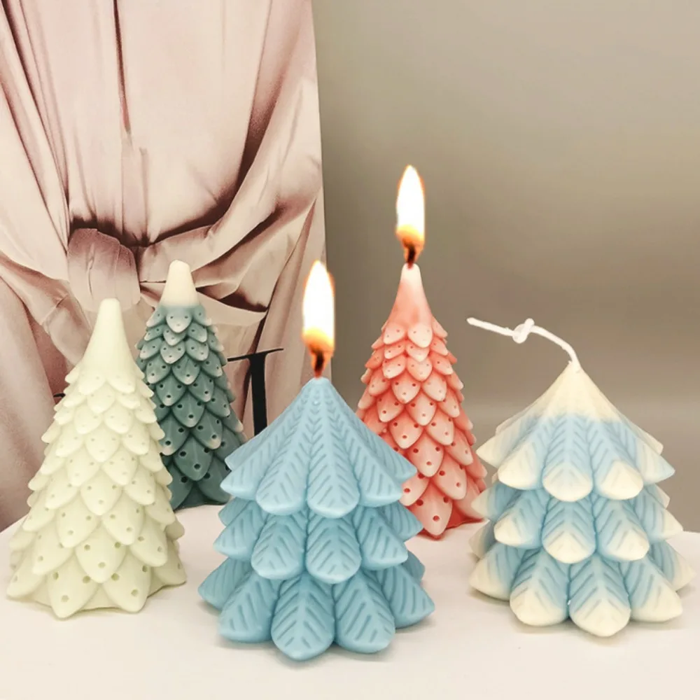 .°⑅ʚたんぬɞ⑅°. NEW Octagonal Christmas Tree Silicone Candle Mold Wave Point