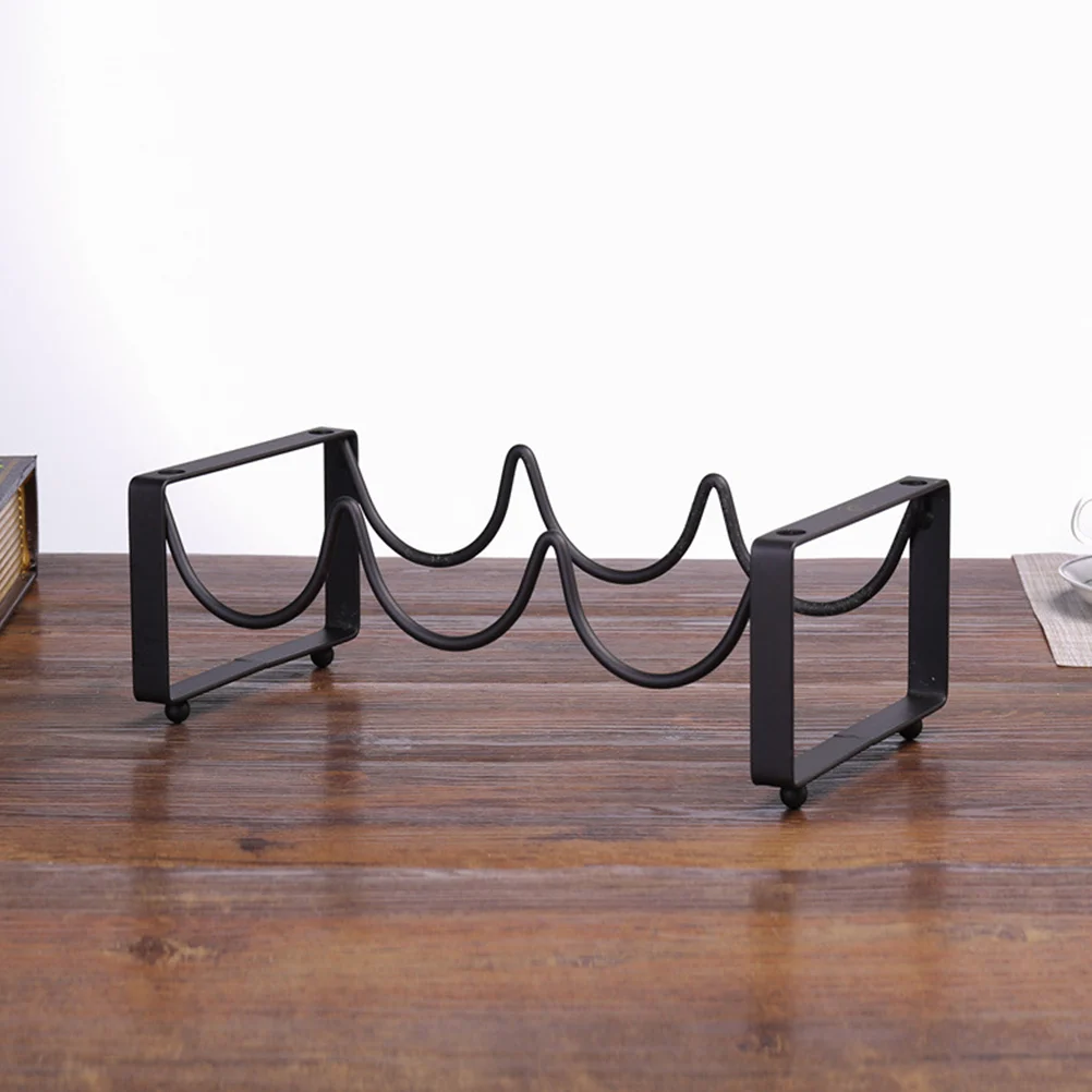 

Creative Vintage Wire Wine Rack Wine Display Rack Storage Bottles Rack Stand Cup Holder Home Accessory Bottles