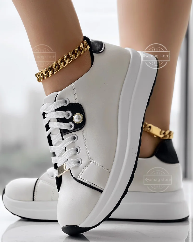 Eyelet Lace-up Flatform Canvas Shoes | eBay