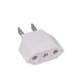 Universal EU to US Plug Adapter - European to USA/JP/CHN Power Converter for AC Electrical Sockets (WHITE)