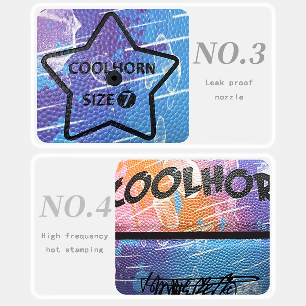 1개 성인용 사이즈 7 야광 농구공, 실내외 겸용 내구성 미끄럼 방지 스트리트볼, 부드러운 PU 가죽 스포츠 장비