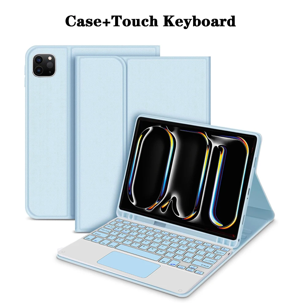 Enhanced Keyboard Case with Detachable Magnetic Cover and Integrated Pencil Holder