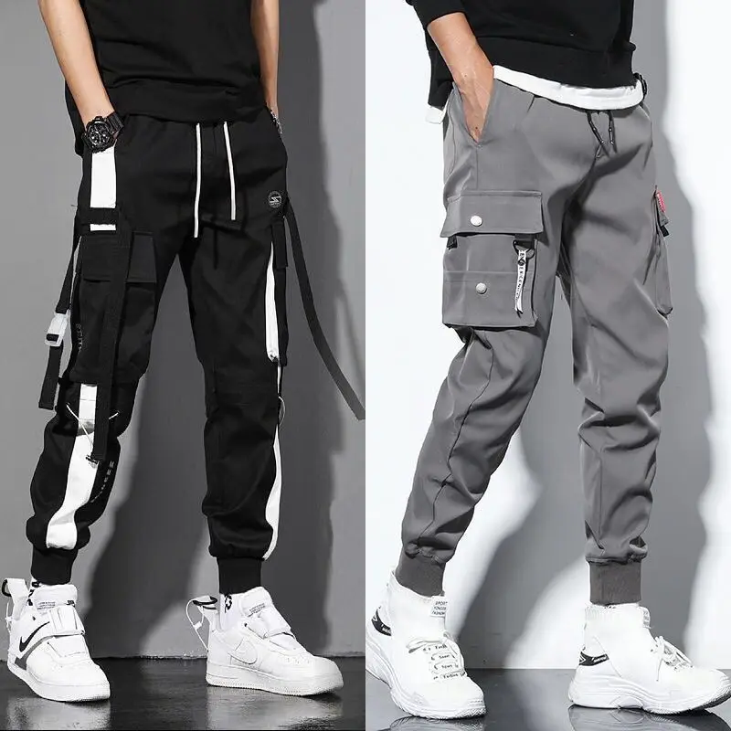 Pantalones con cordón ajustable de estilo urbano y cómodo