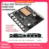 6-Bay NAS Motherboard N100 N150 i3-N305 N355 Intel 4x i226-V 2.5G LANs Mainboard 2*NVMe 6*SATA3.0 DDR5 Mini ITX PCIex1 Type-C 1