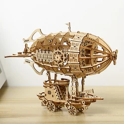 Airship 3D Wooden Puzzle: DIY Handcrafted Mechanical Model & Home Decoration (Airship)