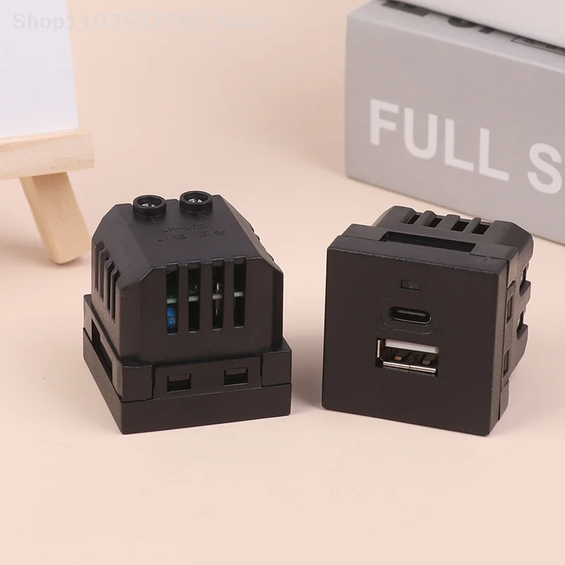USB + C타입 전원 패널 소켓 커넥터 내장 USB 데스크탑 소켓, AC 전원..