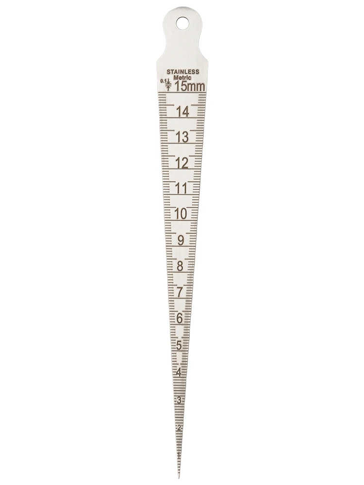 1-15mm 테이퍼 게이지 필러 갭 홀 측정 웨지 아퍼처 스케일 스테인레스 스틸 측정 도구 양면 웨지 아퍼처 스케일