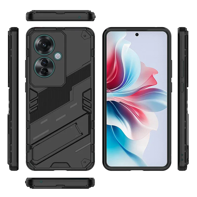 OPPO Reno11 F 5G 케이스 충격 방지 갑옷 뒷면 커버 케이스 OPPO Reno 11 F 11 Pro 5G Anti-Fall Protect Kickstand Coque 케이스