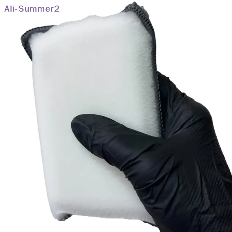 【Summer2】가죽 내부 세차 패드용 양면 자동차 내부 세척 스펀지 스크래치 없는 자동차용 마이크로화이버 스크럽 스펀지