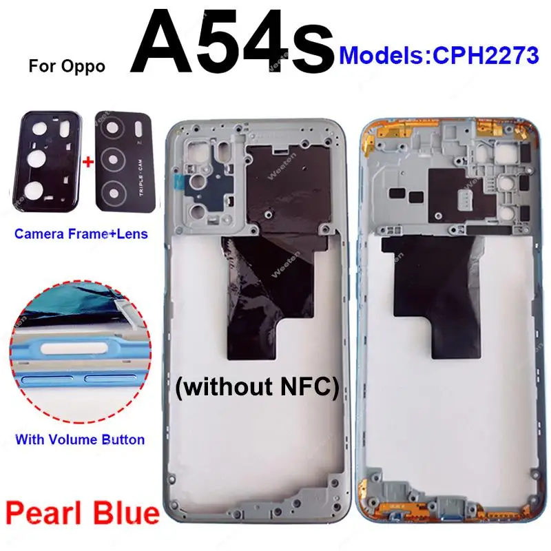 Enhanced Middle Frame Housing Bezel Cover with Side Buttons and Camera Lens Parts