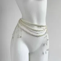 Y2K – ceinture de styliste multicouche en perles pour femmes, chaîne de taille, mode caractère rétro, vêtements de jeu, accessoires, ceintures de fête 5