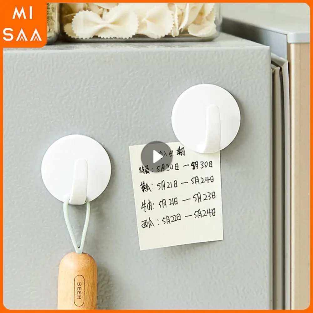 

Вешалка для ключей, настенный прочный магнитный крючок для холодильника, многоразовый удобный кухонный аксессуар, магнитный крючок