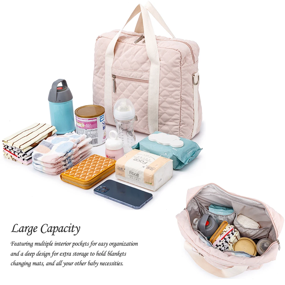 Soboba Fashion Diaper Shoulder Bag with Changing Pad Large Capacity Multi-functional Changing Bag Newborn Baby