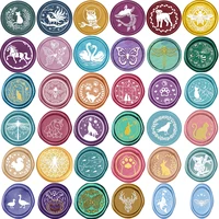 Butterfly Owl Bee Insect Wax Seal Stamps 25mm Removable Head Koala Bunny Dog Mixed Animals Pattern for DIY Invitation Card Craft