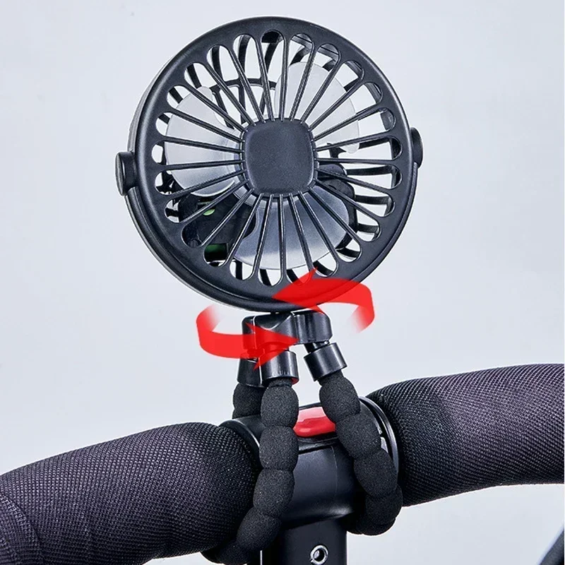 Fan for Cart Stroller Fans Portable Outdoor Fan Clip on For Baby 600mAh USB Rechargeable Handheld Electric Fan for Home 3 Speeds
