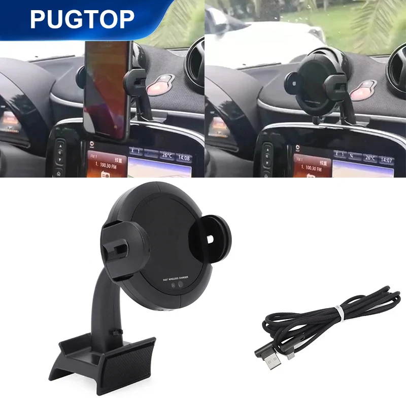 10W Car Fast Wireless Charger Phone Navigation Holder for Smart