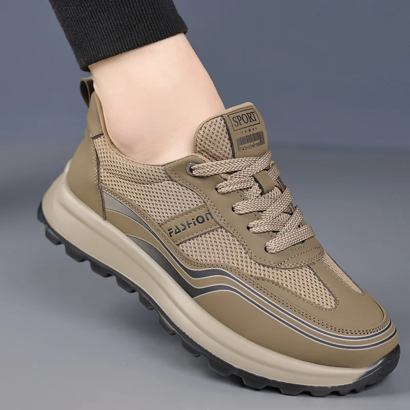 For Leisure Footwear Mens Sneakers Breathable Versatile Casual Trendy Lightweight Sports Board Shoes 2025 New Spring Men's Shoes 4