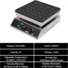 36 Holes Mini Dutch Pancakes Maker 1000W Commercial Muffin Machine Stainless Steel Non-stick Home Muffin Pancake Machine for Bak 6