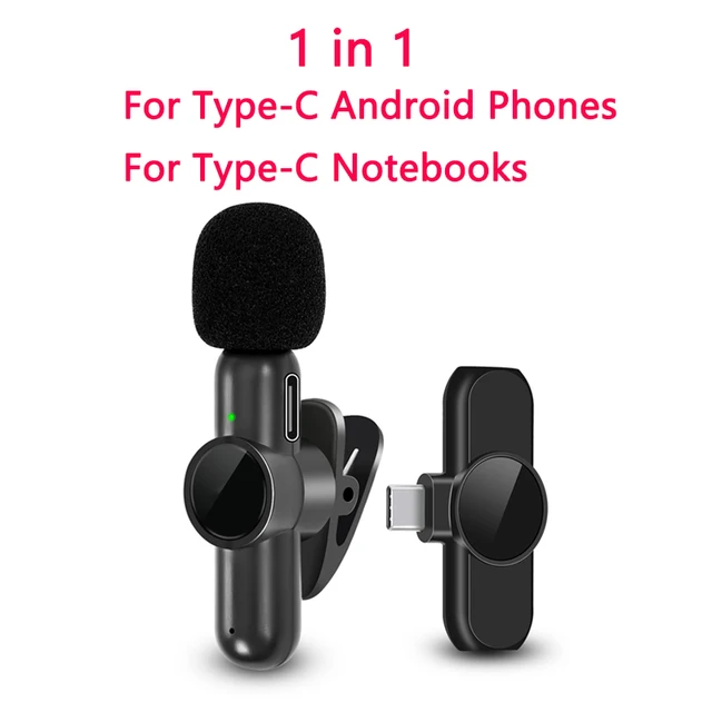  New Wireless Lavalier Microphone Noise Cancelling Audio Video Recording for iPhone/iPad/Android/Xiaomi/Samsung Live Game Mic 