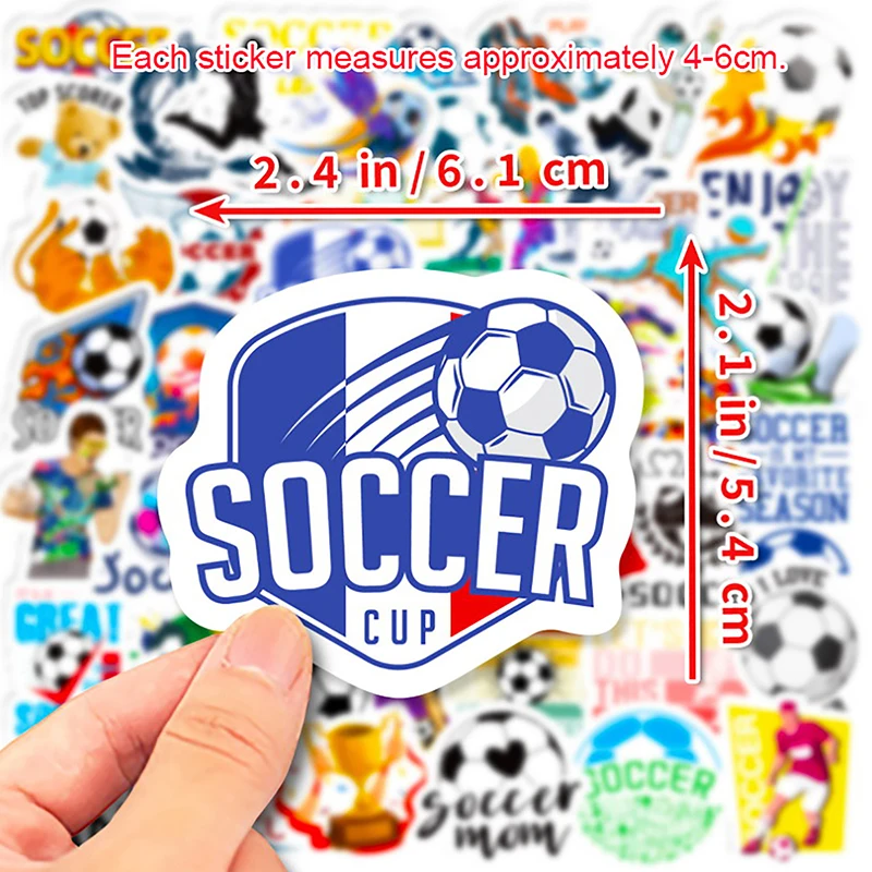그래피티 축구 스티커, DIY 스크랩북, 전화, 노트북, 기타, 여행 수하물, 자동차, 스케이트보드 헬멧, 50 개
