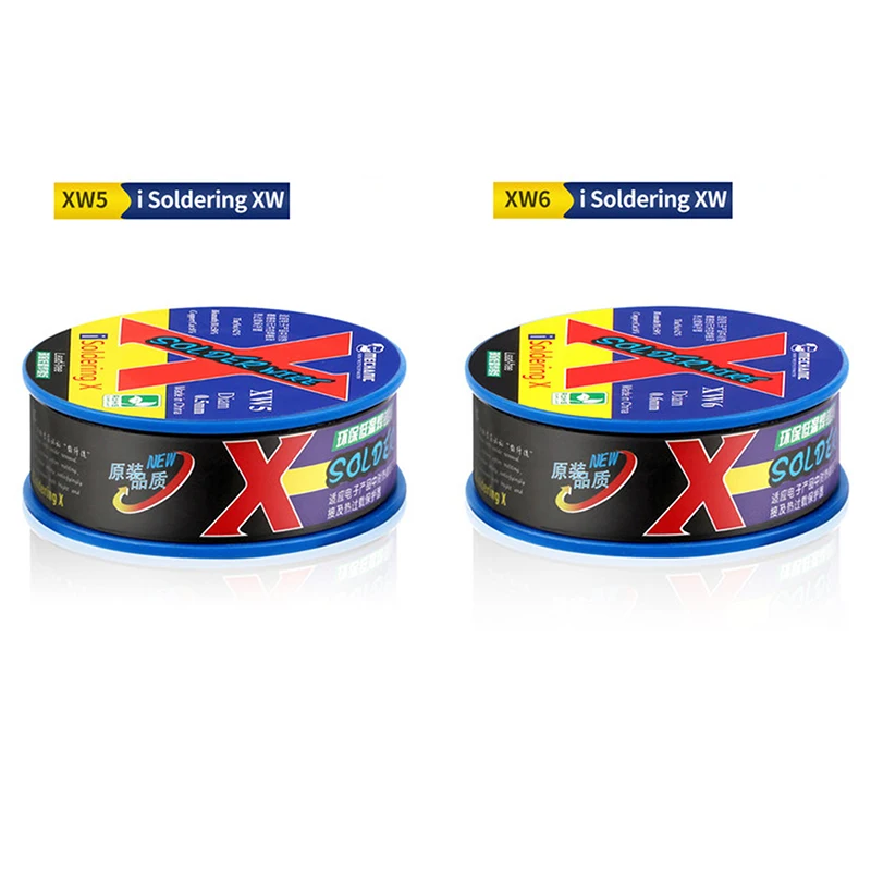 Soldering Wire Soldering Tin Wire MECHANIC XW 0.5/0.6mm 50g Mild Rosin Core Lead-Free Sn42/Bi50/Cu8 138℃ Low Melting Point High-Purity Solder Wire Soldering Flux