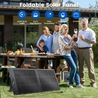 Kit complet de panneau solaire pliable CTOLITY SPC100 100W ETFE, chargeur solaire portable 20V pour station d'alimentation, camping en plein air, randonnée 2