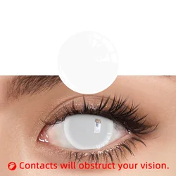 Vibrant Halloween Anime Cosplay Contact Lenses - Multicolored Edition (2-pack) (White)