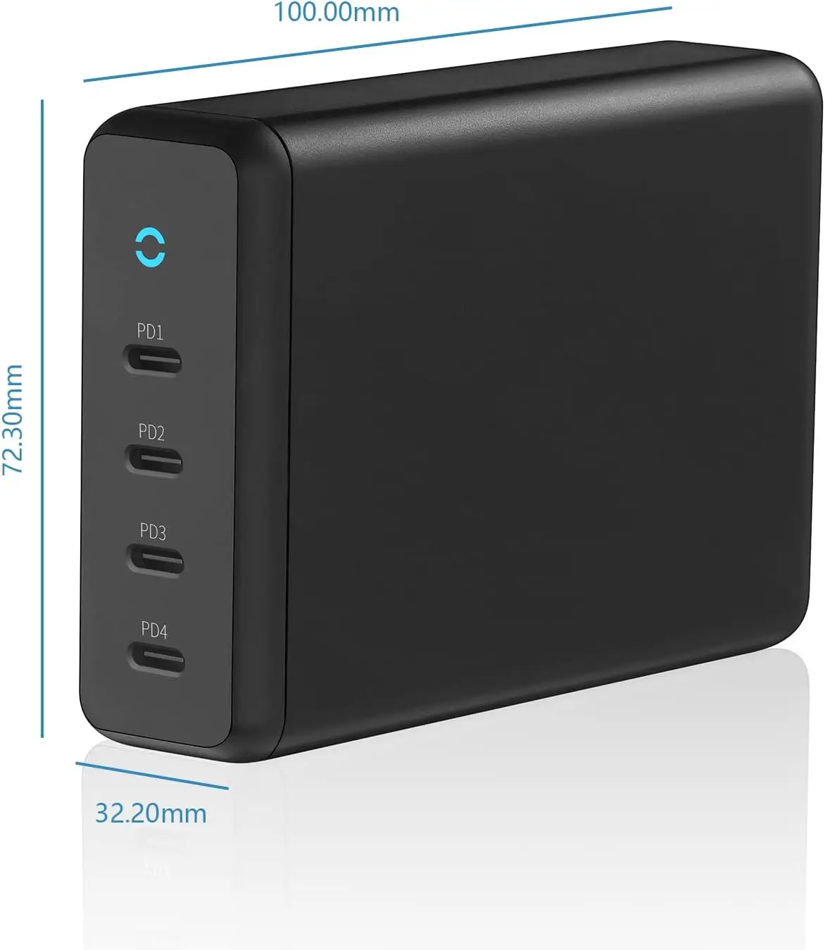 165W USB-C 4-Port PD GaN Charger