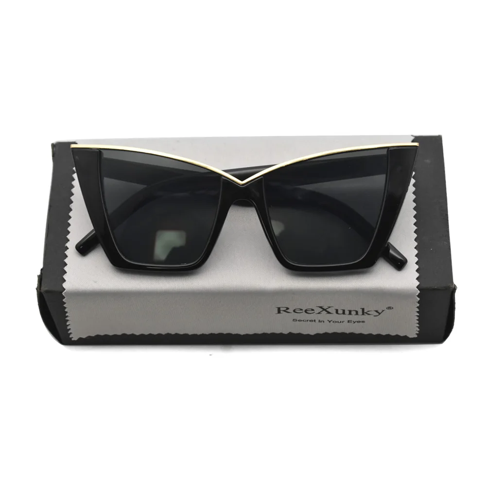 New Fashion Lady Oversize CAT EYE Sunglasses Women Men 2024 Luxury Brand Gradient Sun Glasses Female Mirror Shades Oculos UV400