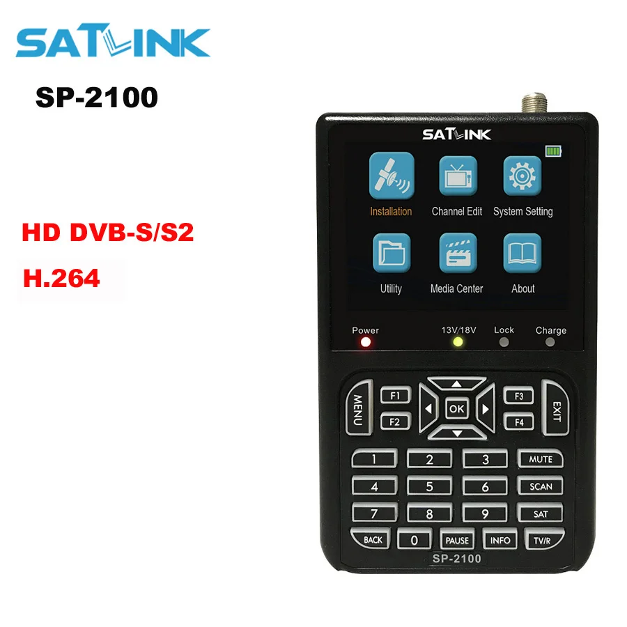 SATLINK SP-2100 3.5inch LCD HD Sat Finder DVB S2 MPEG-2/4 Digital Satellite Finder Meter