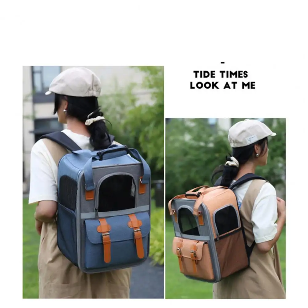 Pet Backpack Spacious Pet Carrier Portable Expandable Carrier Backpack for Cats Dogs Breathable Travel Bag for Outdoor