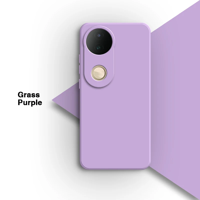 Solid Color Liquid Silicone Phone Case with Camera Protection