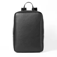 2024 New Brand Genuine Leather Men Backpacks Fashion Real Natural Leather Student Backpack Boy Luxury Business Laptop School Bag 2