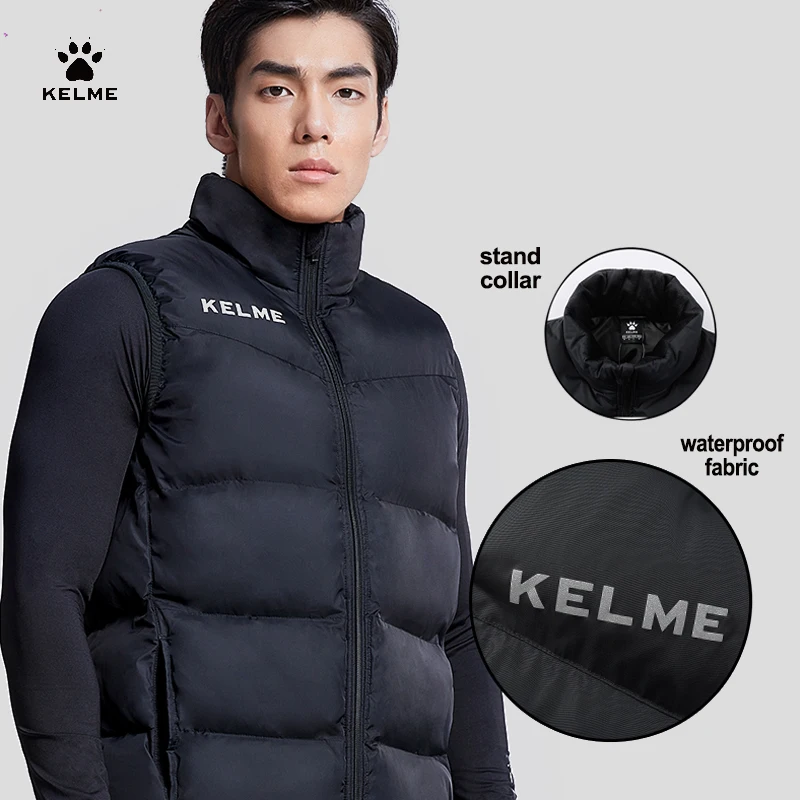 Men Winter Down Vest Sport Training Lightweight Waterproof Outwear Short Stand Collar Casual Coat Windproof Warm Jacket