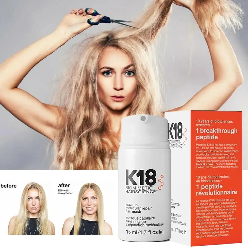 K18 Leave-In Molecular Repair Hair 15ml/150ml Professional Leave-in hair mask hair shampoo hair growth oil hair oil hair essence oil hair vitamin capsule hair protection spray hair oil mist hair color restorer hair conditioner