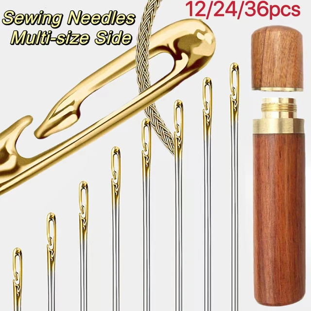 36/24/12Pcs Blind Sewing Needle Stainless Steel Multi-size Side Hand  Household Sewing Needless Threading Apparel Sewing - AliExpress