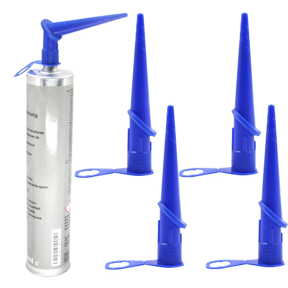 5pcs Durable Universal Sealing Caulking Nozzle Glass Glue Tip Mouth Plastic Pointing Construction Tools