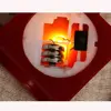 DIY Mini LED Glowing Fireplace Model Winter Christmas Halloween Gifts Mini Illuminated Fireplace Micro Landscape Ornaments 4