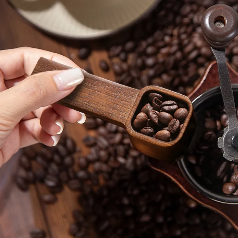 Walnut Wood Coffee Measuring Spoon - ملاعق قهوة خش...