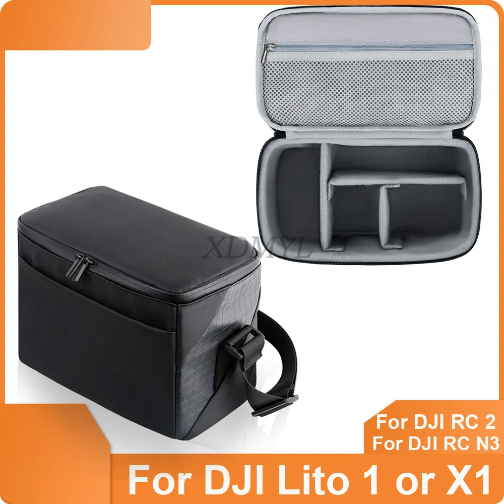 DJI Lito 1/Lito X1 RC 2/N3 플라이 모어 콤보 보관 가방 싱글 숄더 크로스바디 백 휴대용 케이스 보호 박스 액세서리