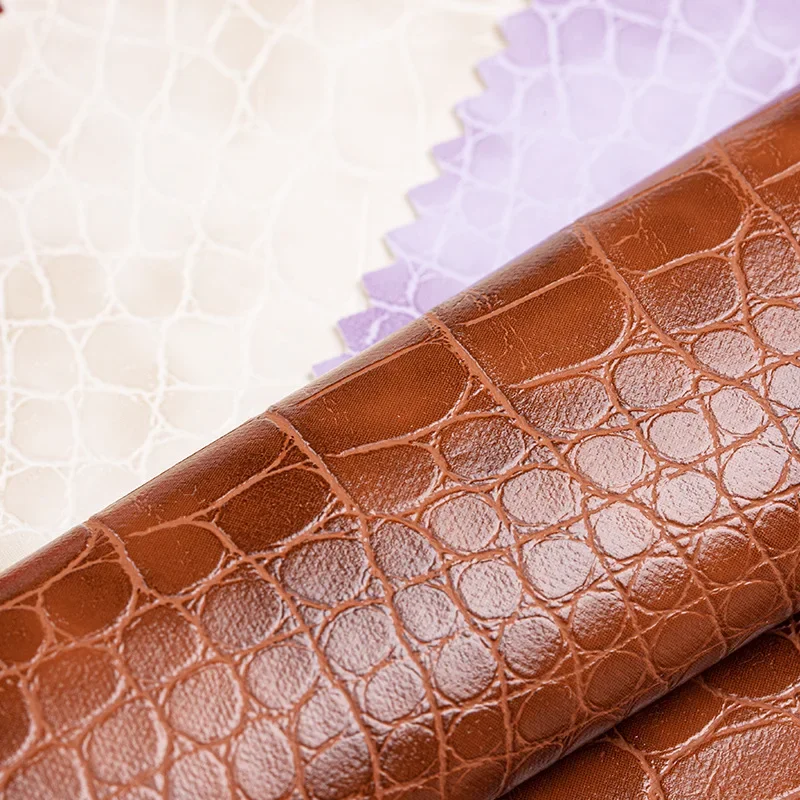Thickened PU Leather Knitted Bag Making Materials Alligator Patterned Shoe Materials Skirt Wear Resistant Surface Coat